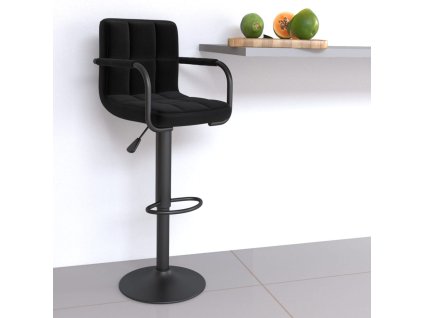 vidaXL Barová židle černá textil