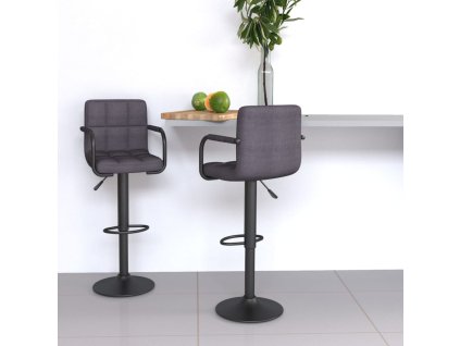 vidaXL Barové židle 2 ks taupe textil