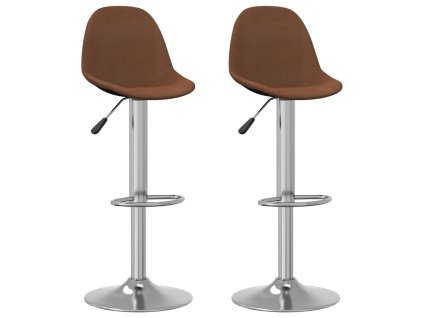 vidaXL Barové židle 2 ks hnědé textil