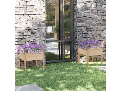 vidaXL Zahradní truhlíky 2 ks 70 x 70 x 70 cm masivní borovice