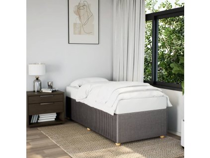 vidaXL Rám postele bez matrací taupe 80x200 cm textil