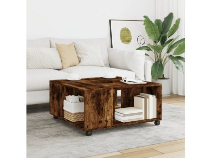 vidaXL Konferenční stolek kouřový dub 80 x 80 x 40 cm kompozitní dřevo