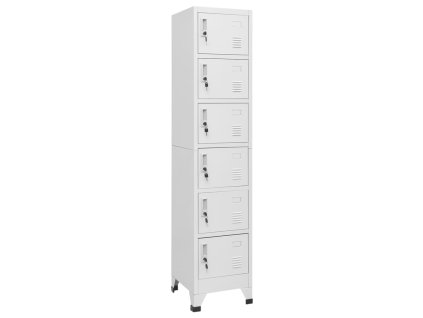 vidaXL Uzamykatelná skříň světle šedá 38 x 40 x 180 cm ocel