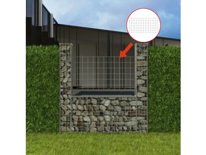 vidaXL Gabionový koš ve tvaru U pozinkovaná ocel 160 x 20 x 150 cm