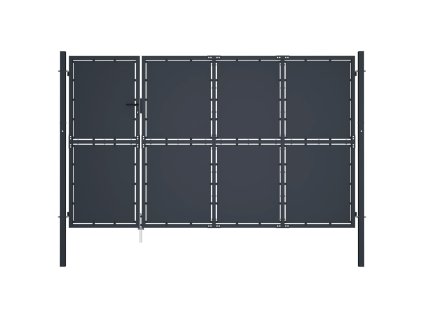 vidaXL Zahradní brána ocelová 350 x 150 cm antracitová