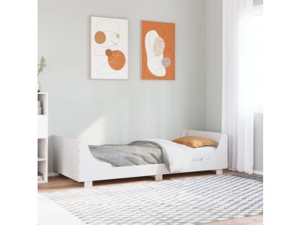 vidaXL Postel bez matrace bílá 75 x 190 cm masivní borovice