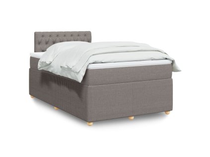 vidaXL Box spring postel s matrací taupe 120x190 cm textil