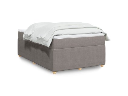 vidaXL Box spring postel s matrací taupe 120x190 cm textil