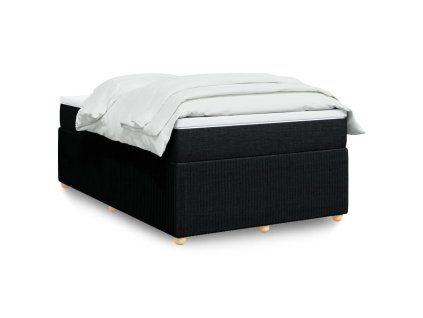 vidaXL Box spring postel s matrací černá 120x190 cm textil