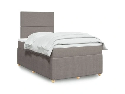 vidaXL Box spring postel s matrací taupe 120x190 cm textil