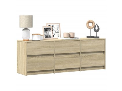 vidaXL TV skříňka s LED dub sonoma 140 x 34 x 50 cm kompozitní dřevo