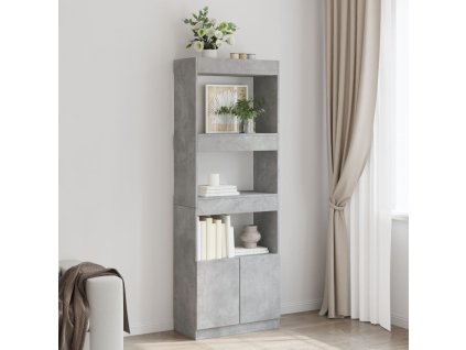 vidaXL Skříň highboard betonově šedá 63 x 33 x 180 cm kompozitní dřevo