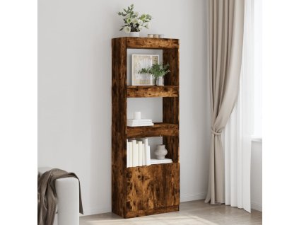 vidaXL Skříň highboard kouřový dub 63 x 33 x 180 cm kompozitní dřevo