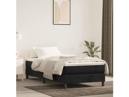 vidaXL Taštičková matrace černá 100 x 220 x 20 cm samet