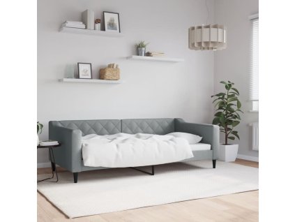 vidaXL Válenda světle šedá 90 x 190 cm textil