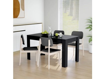 vidaXL Jídelní stůl černý 140 x 74,5 x 76 cm kompozitní dřevo