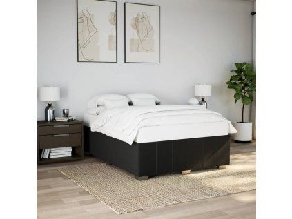 vidaXL Rám postele bez matrace černý 160 x 200 cm textil