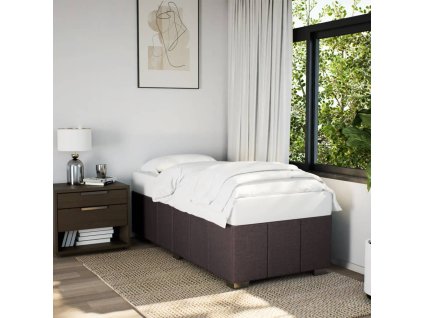 vidaXL Rám postele bez matrace tmavě hnědá 80 x 200 cm textil