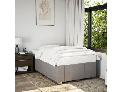 vidaXL Rám postele bez matrací taupe 120x190 cm textil