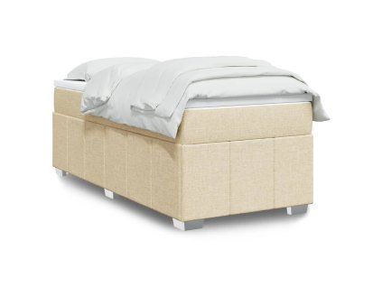 vidaXL Box spring postel s matrací krémová 80 x 200 cm textil