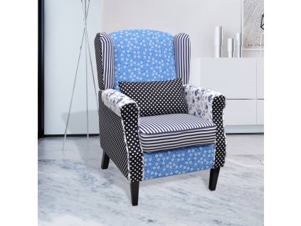 vidaXL Křeslo patchwork textilní