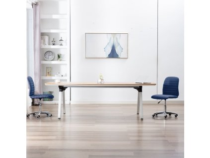 vidaXL Otočné jídelní židle 2 ks modré textil