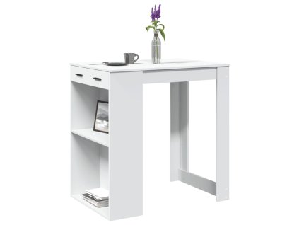 vidaXL Barový stůl bílý 102 x 70 x 103,5 cm kompozitní dřevo