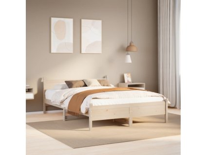 vidaXL Postel bez matrace 135 x 190 cm masivní borovice