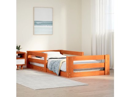 vidaXL Postel bez matrace voskově hnědá 70 x 140 cm masivní borovice