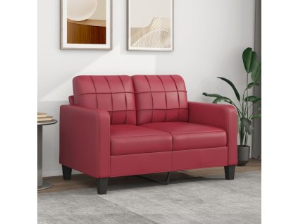 vidaXL 2místná pohovka vínová 120 cm umělá kůže