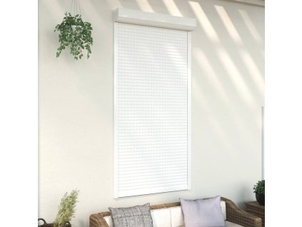 vidaXL Předokenní roleta hliníková 110 x 220 cm bílá
