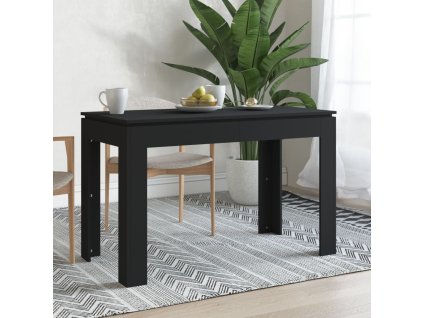 vidaXL Jídelní stůl černý 120 x 60 x 76 cm kompozitní dřevo