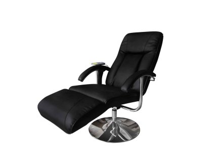 vidaXL Masážní křeslo černé umělá kůže