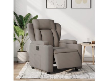 vidaXL Elektrické polohovací křeslo taupe textil
