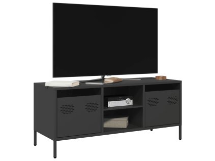 vidaXL TV skříňka černá 101,5 x 39 x 43,5 cm ocel válcovaná za studena