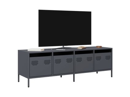 vidaXL TV skříňka antracitová 135x39x43,5 cm ocel válcovaná za studena