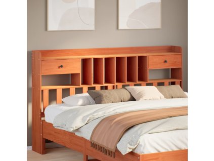 vidaXL Čelo postele s úložným prostorem voskově hnědé 200 cm borovice