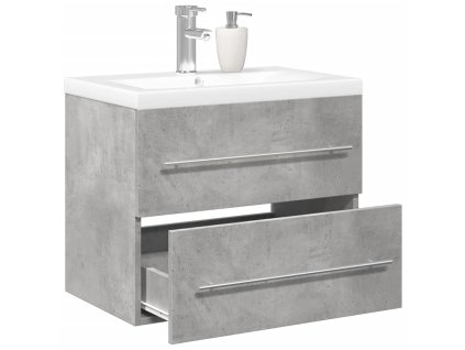 vidaXL 2dílný set koupelnového nábytku betonově šedý kompozitní dřevo