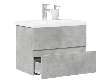 vidaXL 2dílný set koupelnového nábytku betonově šedý kompozitní dřevo