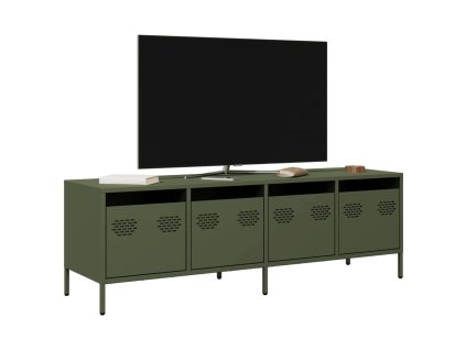 vidaXL TV skříňka olivově zelená 135 x 39 x 43,5 cm ocel