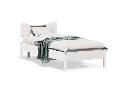 vidaXL Postel bez matrace bílá 75 x 190 cm masivní borovice