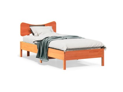 vidaXL Postel bez matrace voskově hnědá 90 x 200 cm masivní borovice