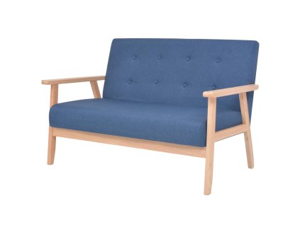 vidaXL 2místná sedačka textil modrá