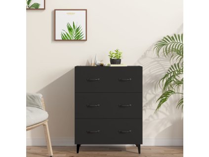 vidaXL Příborník černý 69,5 x 34 x 90 cm kompozitní dřevo