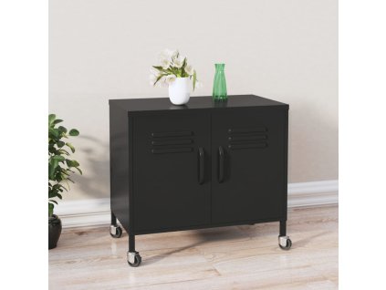 vidaXL Úložná skříň černá 60 x 35 x 56 cm ocel