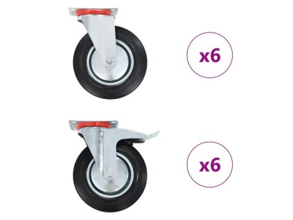 vidaXL 12 ks otočná kolečka 200 mm