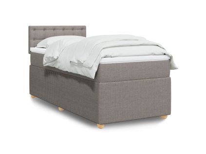 vidaXL Box spring postel s matrací taupe 80x200 cm textil