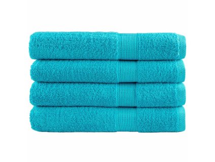 vidaXL Premium ručníky SOLUND 4 ks tyrkysové 80 x 200 cm 600 g/m²