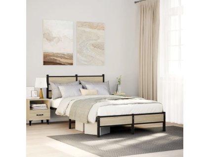 vidaXL Rám postele bez matrace dub sonoma 120x200 cm kompozitní dřevo
