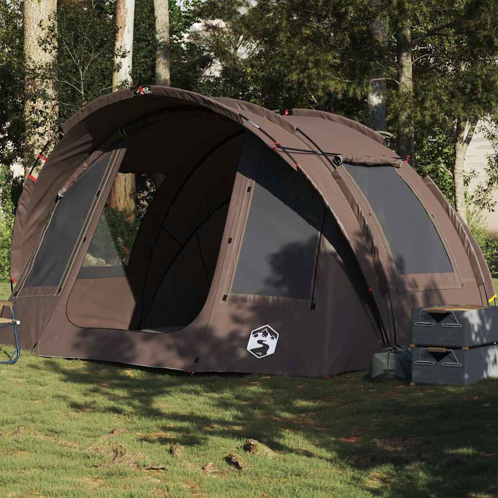 vidaXL Rybářský stan pro 2 osoby hnědý nepromokavý